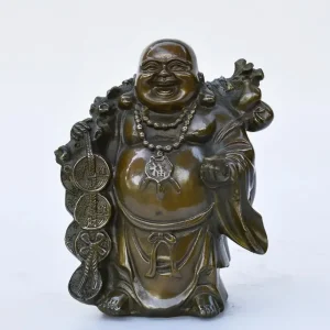 Bouddha Rieur Abondance Style Bronze