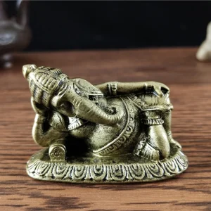 Ganesh Couché Feng Shui Style Bronze