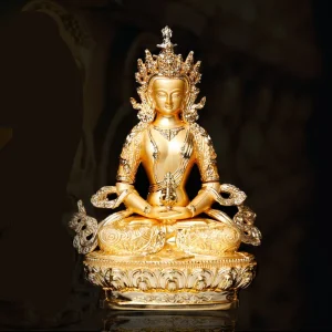 Bouddha Féminin de la Longévité Doré
