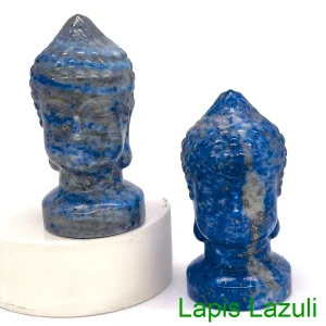 Mini Tête de Bouddha en Pierre de Lapis-Lazuli