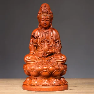 Bodhisattva de la Compassion et de la Miséricorde en Bois