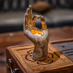 Choix de Main de Bouddha Gyan Mudra Porte Bougie